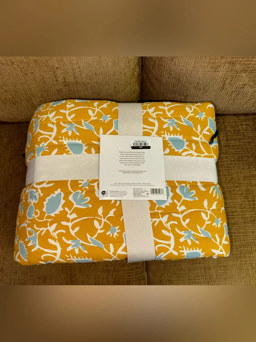 Full/Queen Earthy Vines Quilt